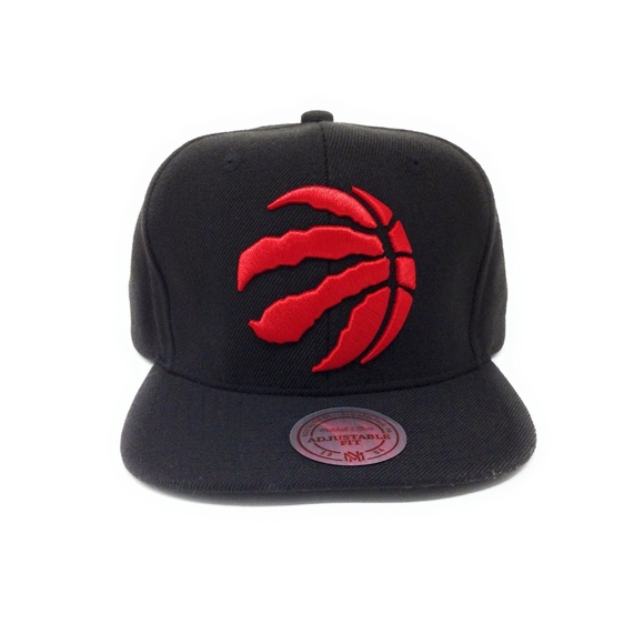Mitchell and Ness Toronto Raptors Partial Claw Logo Red/Black Snapback Hat - Picture 1 of 5